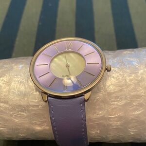 Chico’s Blue Quartz Watch with Leather Strap